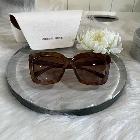 NEW Michael Kors Polynesia MK2013 Vintage Tortoise Shell Brown Square Sunglasses - Picture 5 of 14